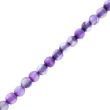 Agat Pasiasty Purple Kamień Jubilerski Fasetowany kula 6mm