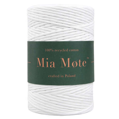 Mia Mote™ Classic Line Sznurek bawełniany skręcany do makramy 2mm chalk