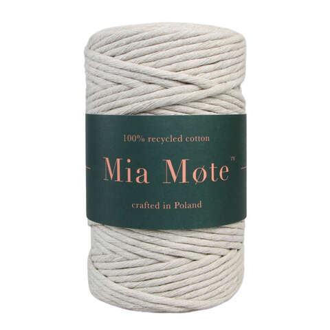 Mia Mote™ Classic Line Sznurek bawełniany skręcany do makramy 3mm ivory