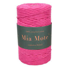 Mia Mote™ Classic Line Sznurek bawełniany skręcany do makramy 5mm radiant orchid