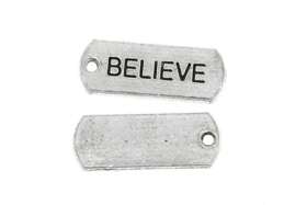 Zawieszka z przesłaniem Grawerka Believe 21x8mm