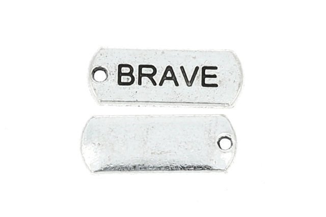 Zawieszka z przesłaniem Grawerka Brave 21x8mm